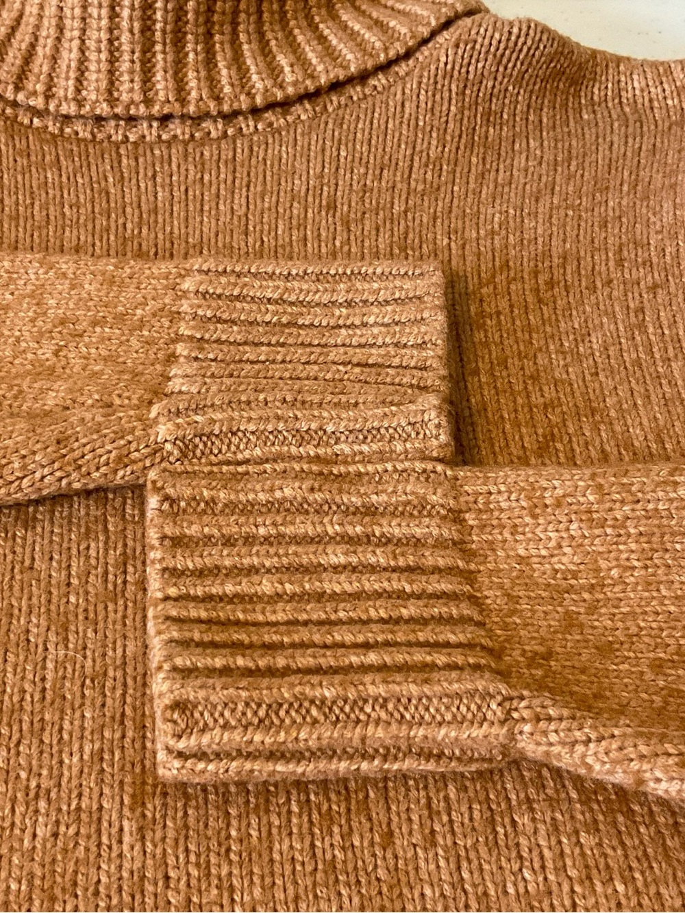Madewell Sadler Turtleneck Sweater-Heather Camel Brown-Women’s Size Small - Picture 4 of 12